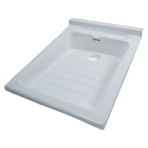 Lavarropa Caricia empotrable con flauta para conexión de agua de 61 x 46 cm. - FIBRARV