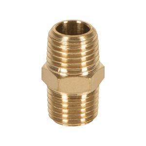 Niple macho-macho de latón, cuerda 1/4" NPT - TRUPER
