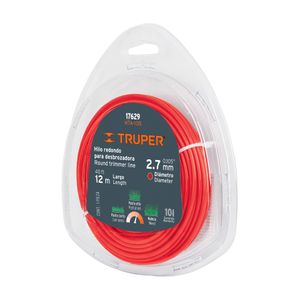 Rollo de hilo para motoguadaña, 2.7 mm x 12 m - TRUPER