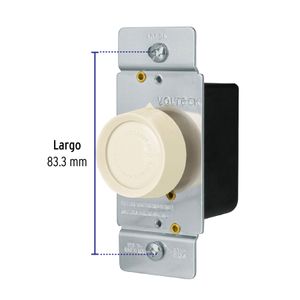 Atenuador de luz giratorio, Standard, marfil - VOLTECK