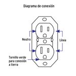 Contacto-de-sobreponer-duplex-2-polos--tierra-baquelita
