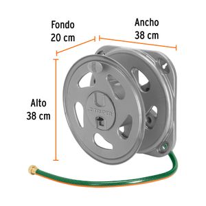 Carrete portamanguera de 1/2" x 40m para pared - TRUPER