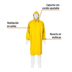 Abrigo impermeable de triple capa, talla XL. - TRUPER