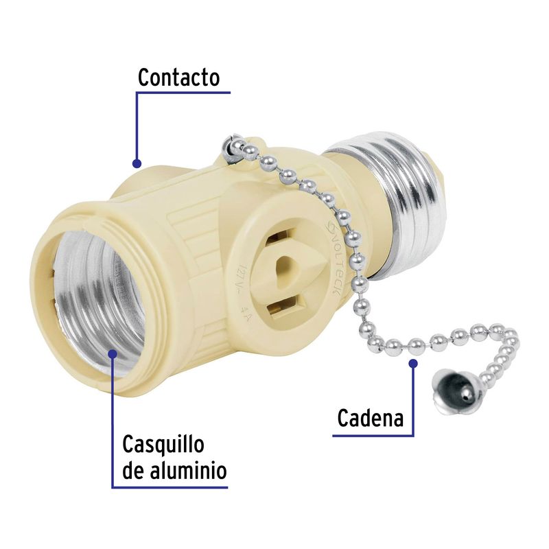 Boquilla-enchufable-marfil-de-baquelita-con-interruptor-de-cadena