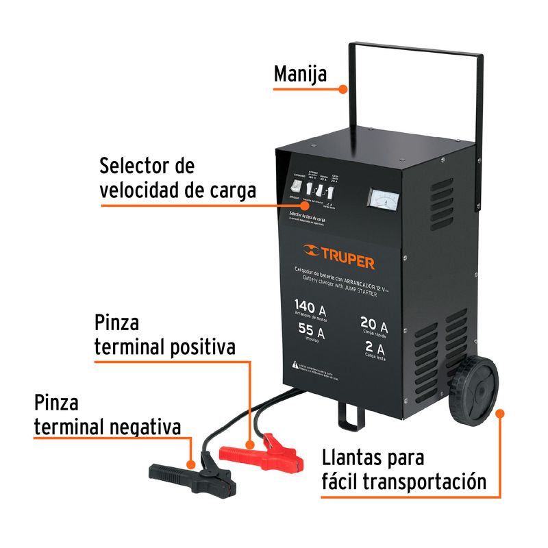 Cargador-de-140-A-para-baterias-de-12-V-con-ruedas