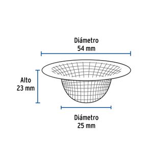 Canastilla-malla 1/2" para lavabo - FOSET