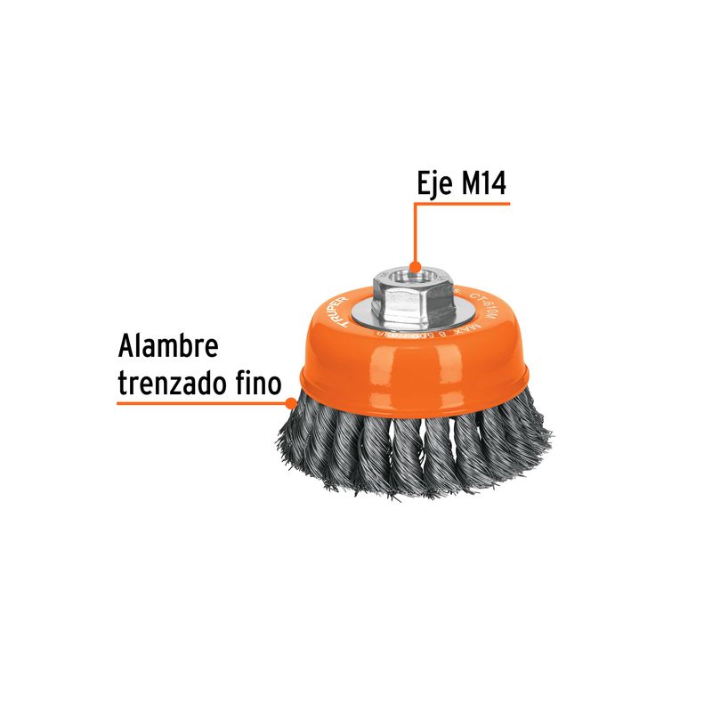 Carda-copa-4--alambre-trenzado-fino-eje-M14