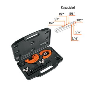 Juego de cortatubos y abocinador para materiales suaves - TRUPER