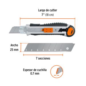 Estilete de 7" para uso pesado - TRUPER