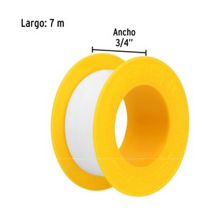 Cinta sella roscas 3/4" X 7 m de largo - PRETUL