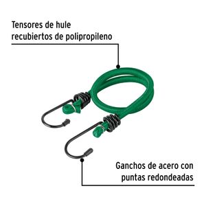 Juego de 2 amarras elásticas de 45 cm. - PRETUL