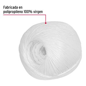 Piola plástica en rollo, blanca de 410m. - FIERO