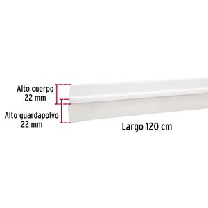 Guardapolvo fijo de 120 cm, blanco - HERMEX