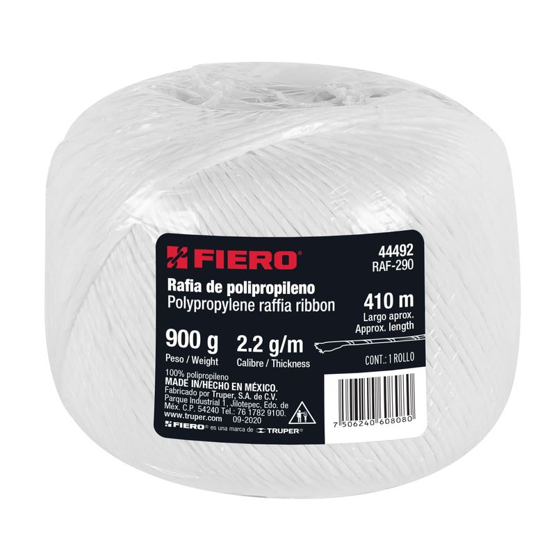 Rollo-de-rafia-de-410-m-color-blanco-calibre-2.2-g-m