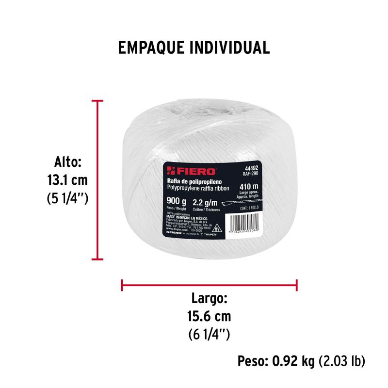 Rollo-de-rafia-de-410-m-color-blanco-calibre-2.2-g-m