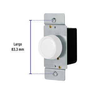 Atenuador de luz giratorio, Standard, blanco - VOLTECK