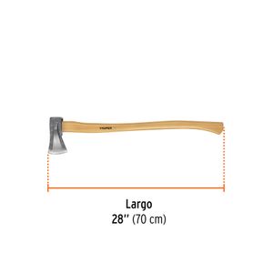 Hacha doméstica de 2,25lb con mango "Hickory" - TRUPER