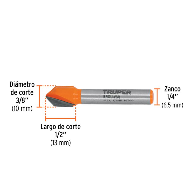Broca-para-router-corte-en--V--3-8-