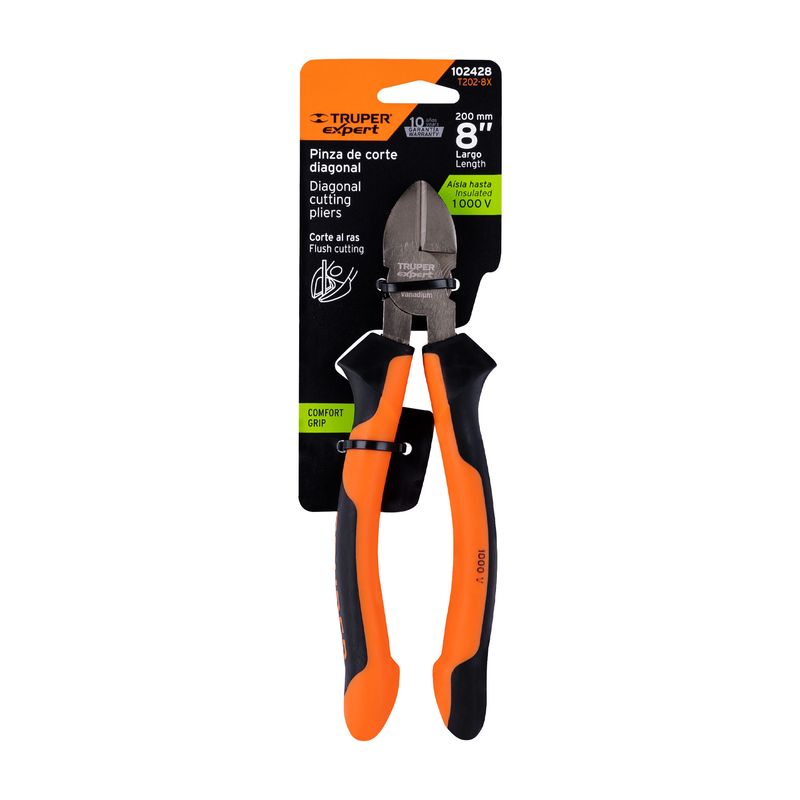 Pinza-corte-diagonal-8--alta-palanca-Comfort-Grip
