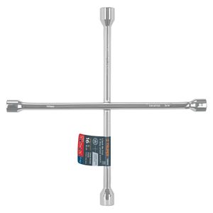 Llave de ruedas en cruz pulida y cromada de 16". - TRUPER