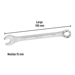 Llave mixta de 15 mm. - PRETUL