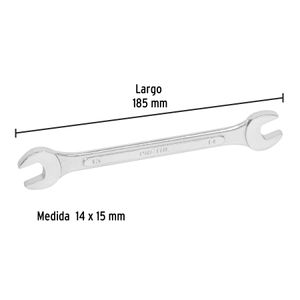Llave española de 14 x 15mm. - PRETUL