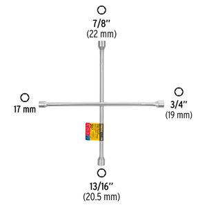 Llave de ruedas en cruz de 20". - PRETUL