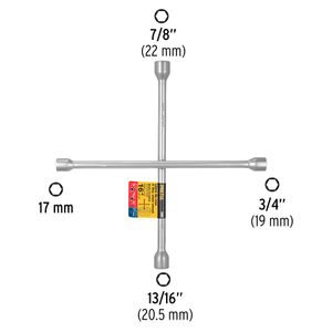 Llave de ruedas en cruz de 16". - PRETUL