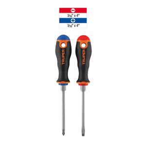 Juego de 2 desarmadores de 3/16" x 4" Comfort Grip - TRUPER