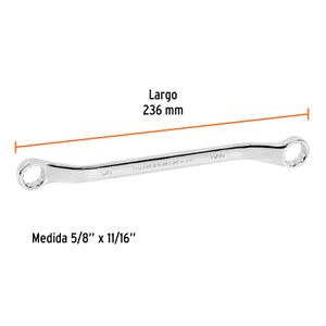 Llave doble corona de 5/8" x 11/16". - TRUPER