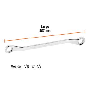 Llave doble corona de 1 1/6" x 1 1/8". - TRUPER