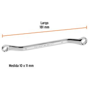 Llave doble corona de 10 x 11mm. - TRUPER