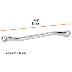 Llave doble corona de 13 x 14mm. - TRUPER
