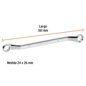 Llave doble corona de 24 x 26mm. - TRUPER