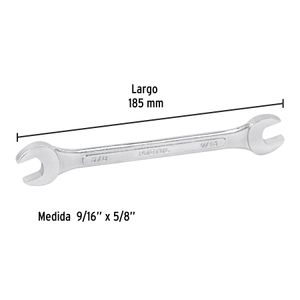 Llave española de 9/16" x 5/8". - PRETUL