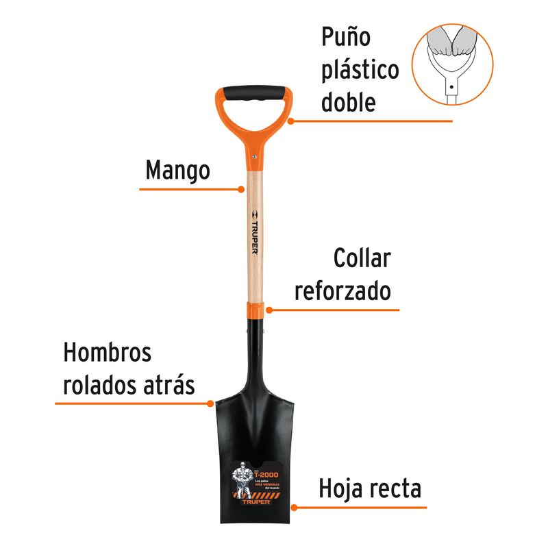 Pala-escarraman-T-2000-puño-doble--Y-