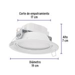 Luminario-LED-empotrado-redondo-de-12-W-luz-calida