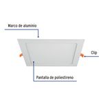 Luminario-ultra-delgado-LED-18W-empotrar-cuadrado-luz-calida