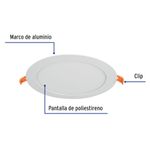 Luminario-ultra-delgado-LED-12-W-empotrar-redondo-luz-calida