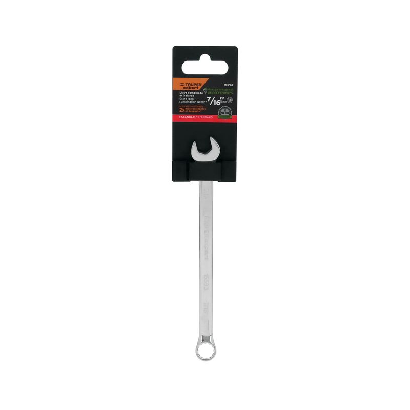 Llave-mixta-extralarga-de-acabado-pulido-de-7-16-.