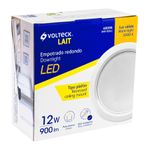 Luminario-LED-empotrado-redondo-de-12-W-luz-calida