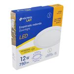 Luminario-ultra-delgado-LED-12-W-empotrar-redondo-luz-calida