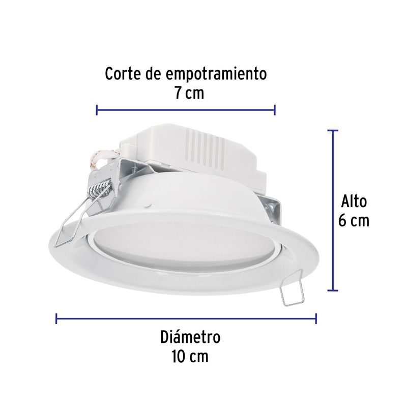 Luminario-LED-empotrado-redondo-de-5-W-luz-calida