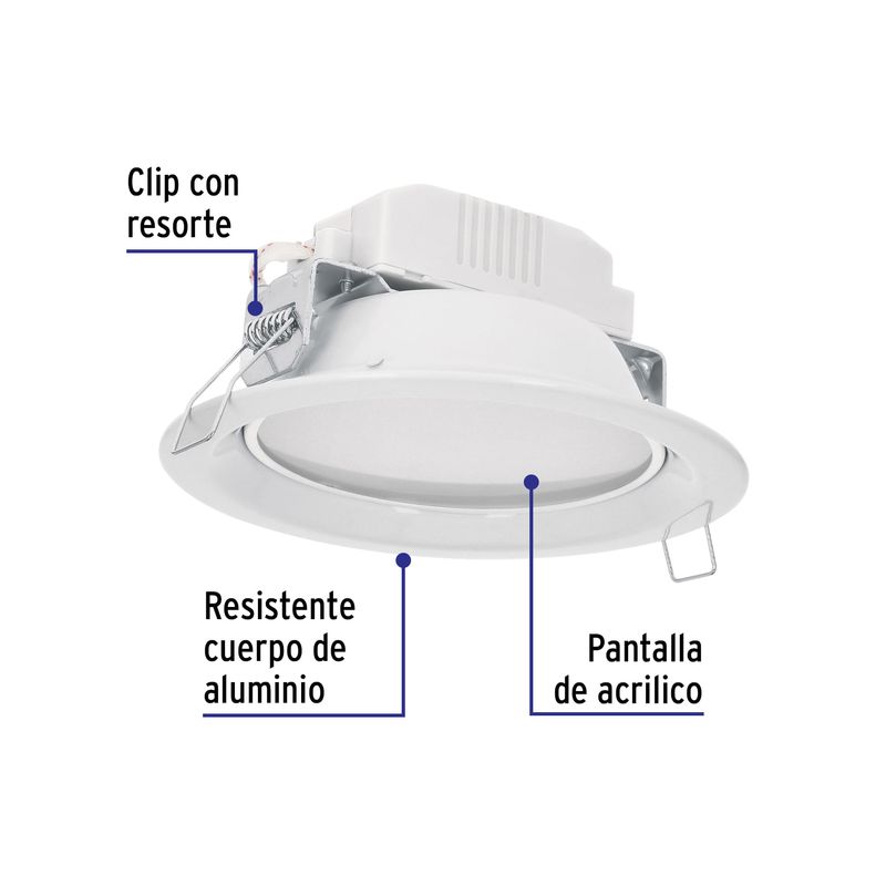 Luminario-LED-empotrado-redondo-de-5-W-luz-calida