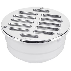 Coladera de ABS con rejilla cromada 5", con tornillos - FOSET