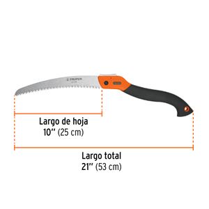 Serrucho de 10" con hoja curva para podar - TRUPER