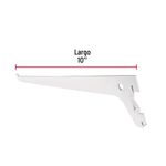 Mensula-plana-blanca-para-cremallera-sencilla-25cm