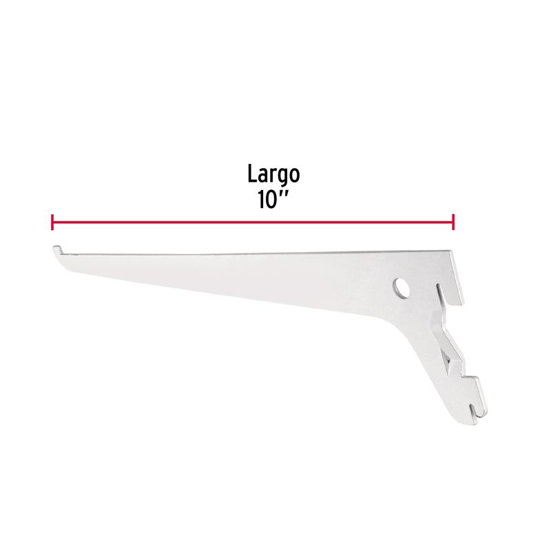 Mensula-plana-blanca-para-cremallera-sencilla-25cm