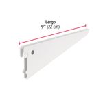 Mensula-plana-blanca-para-cremallera-doble-22cm
