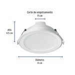 Luminario-empotrado-redondo-de-LED-7-W-luz-de-dia